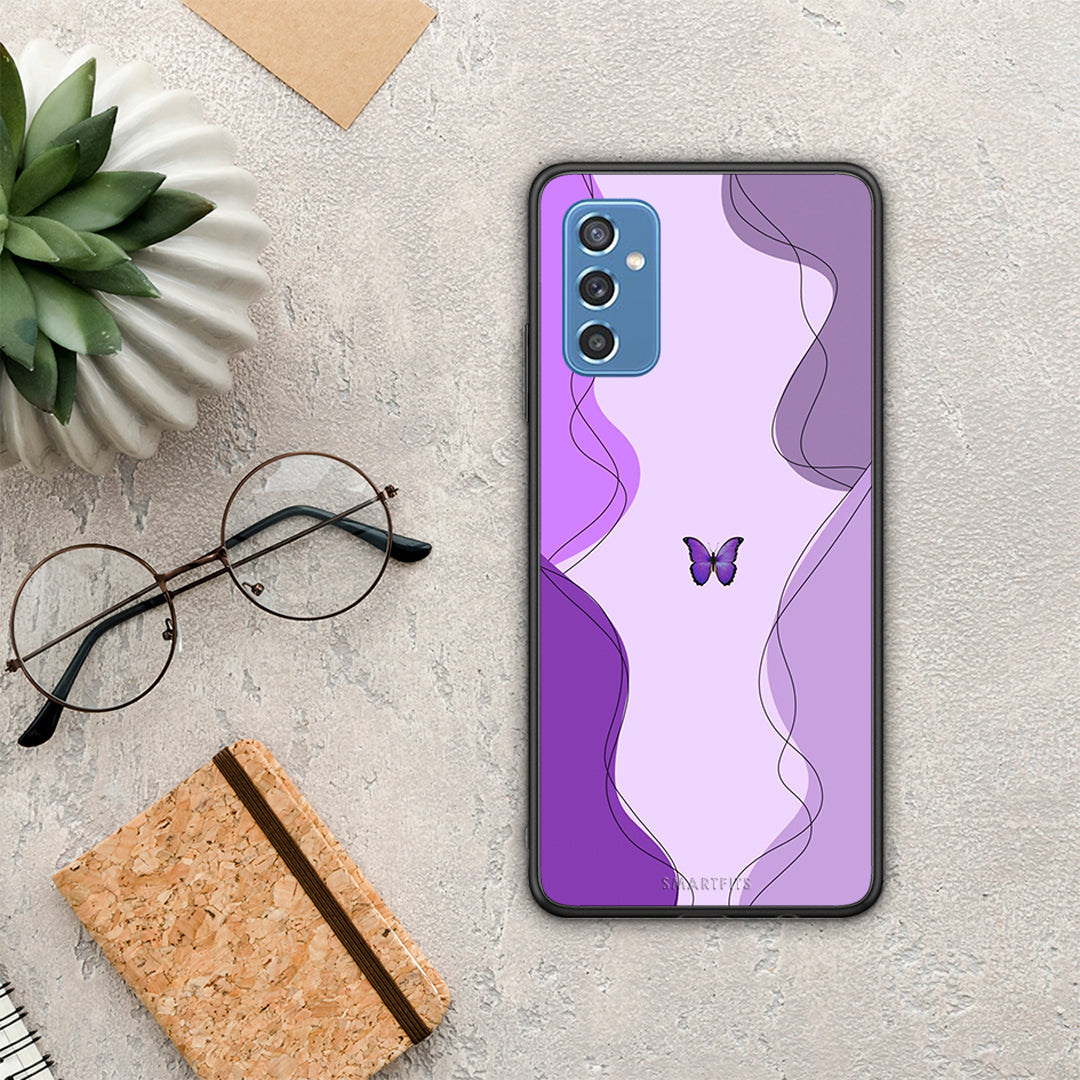 Purple Mariposa - Samsung Galaxy M52 5G case