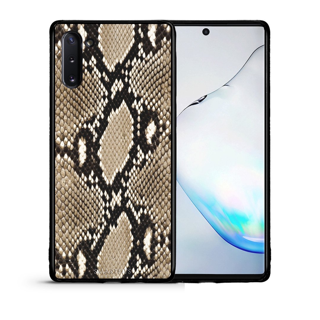 Θήκη Samsung Note 10 Fashion Snake Animal από τη Smartfits με σχέδιο στο πίσω μέρος και μαύρο περίβλημα | Samsung Note 10 Fashion Snake Animal case with colorful back and black bezels