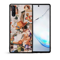 Thumbnail for Θήκη Samsung Note 10 Anime Collage από τη Smartfits με σχέδιο στο πίσω μέρος και μαύρο περίβλημα | Samsung Note 10 Anime Collage case with colorful back and black bezels