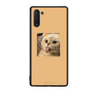 Thumbnail for Samsung Note 10 Cat Tongue θήκη από τη Smartfits με σχέδιο στο πίσω μέρος και μαύρο περίβλημα | Smartphone case with colorful back and black bezels by Smartfits