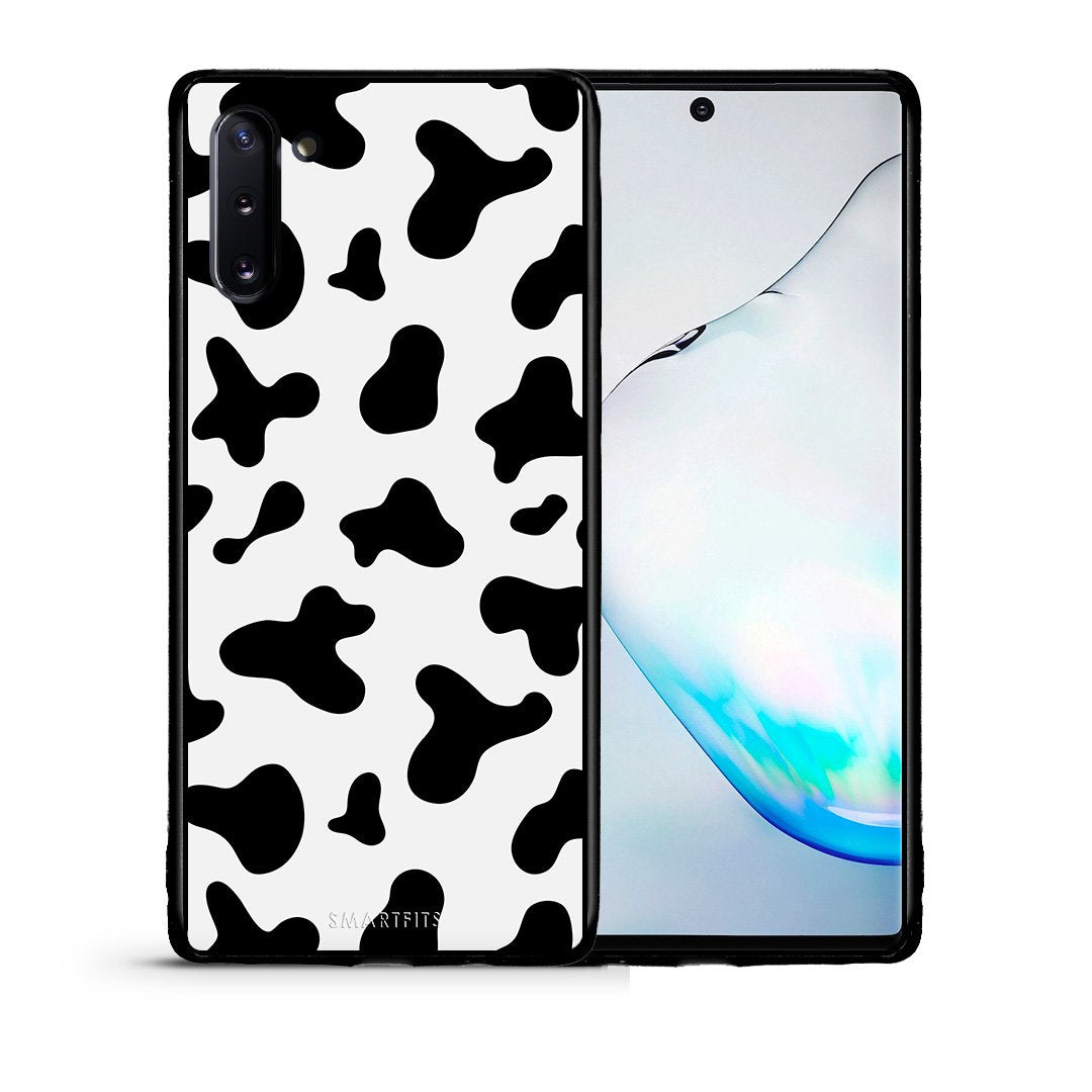 Θήκη Samsung Note 10 Cow Print από τη Smartfits με σχέδιο στο πίσω μέρος και μαύρο περίβλημα | Samsung Note 10 Cow Print case with colorful back and black bezels