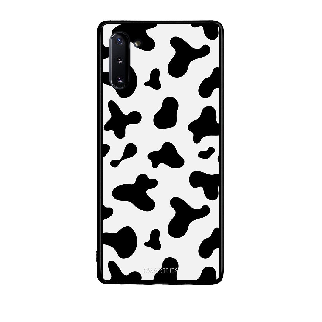 Samsung Note 10 Cow Print θήκη από τη Smartfits με σχέδιο στο πίσω μέρος και μαύρο περίβλημα | Smartphone case with colorful back and black bezels by Smartfits