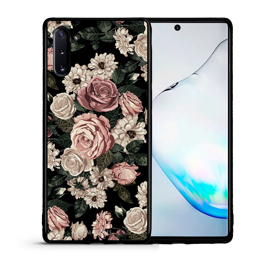 Θήκη Samsung Note 10 Wild Roses Flower από τη Smartfits με σχέδιο στο πίσω μέρος και μαύρο περίβλημα | Samsung Note 10 Wild Roses Flower case with colorful back and black bezels