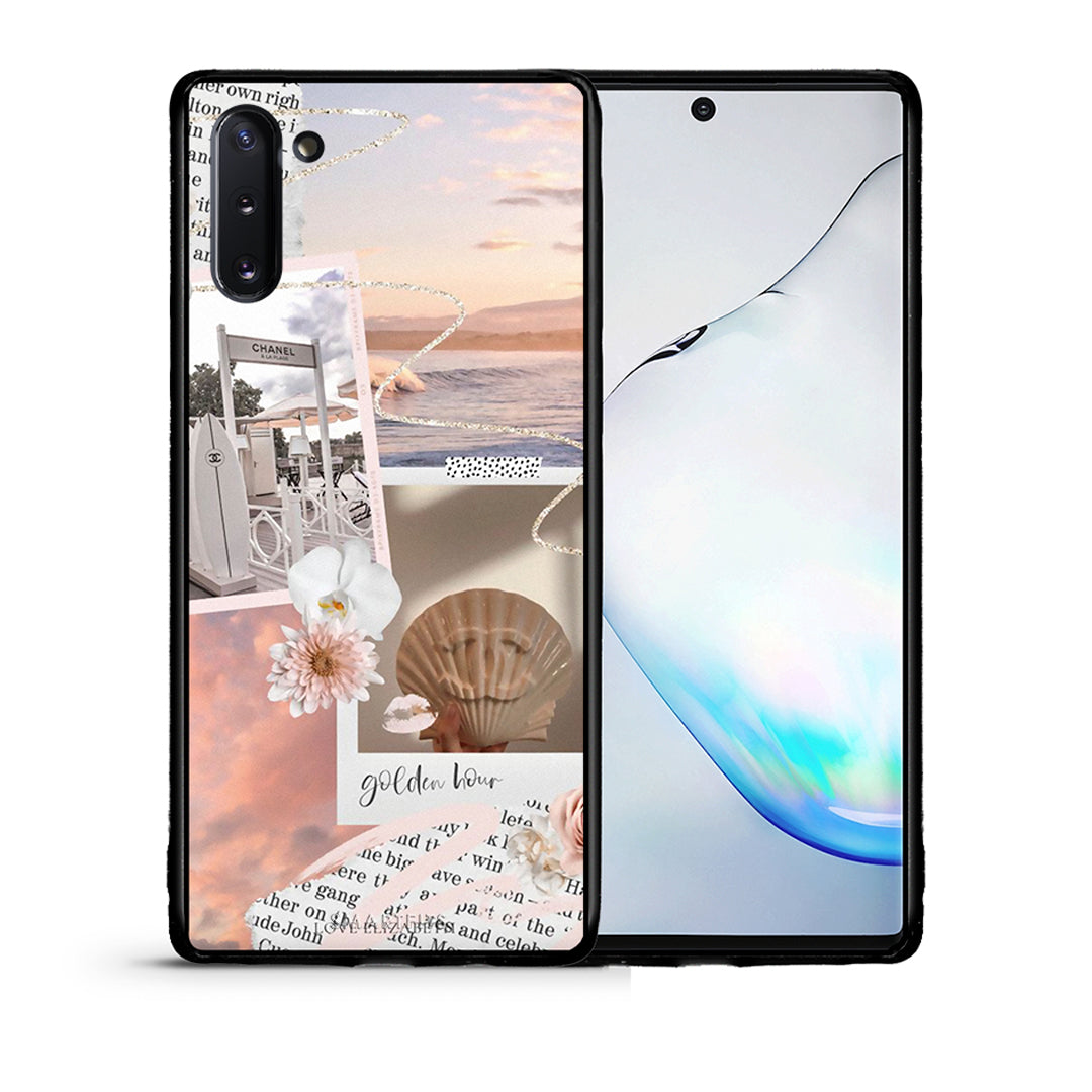 Θήκη Αγίου Βαλεντίνου Samsung Note 10 Golden Hour από τη Smartfits με σχέδιο στο πίσω μέρος και μαύρο περίβλημα | Samsung Note 10 Golden Hour case with colorful back and black bezels