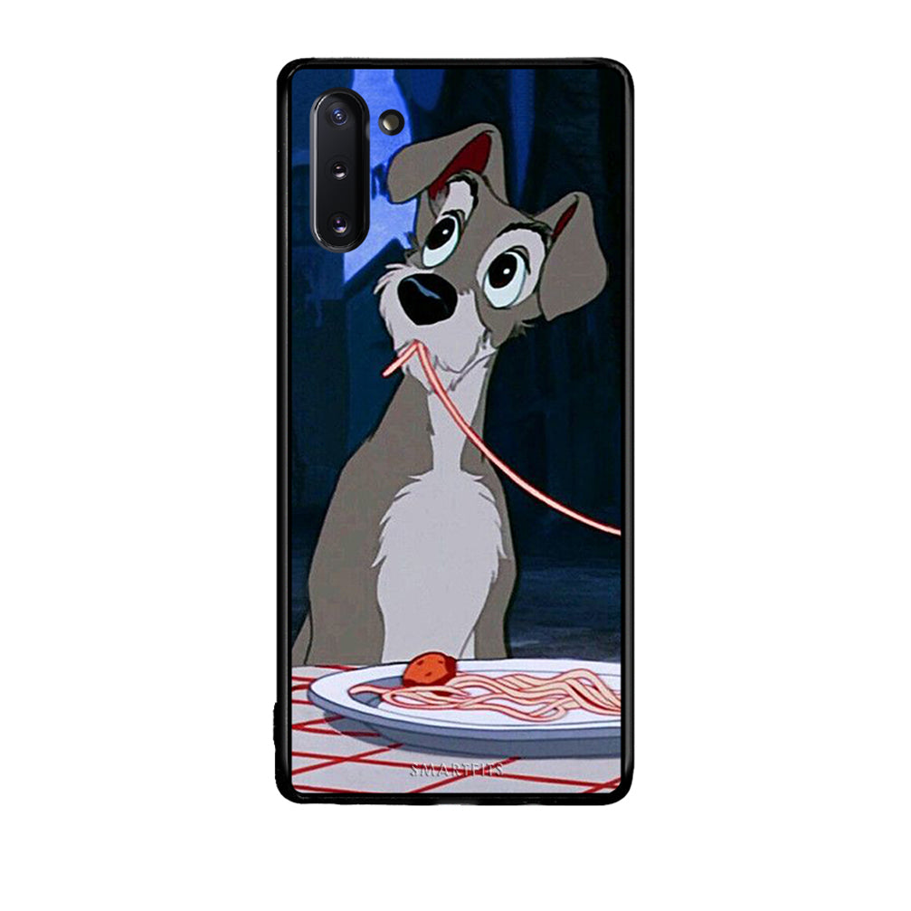 Samsung Note 10 Lady And Tramp 1 Θήκη Αγίου Βαλεντίνου από τη Smartfits με σχέδιο στο πίσω μέρος και μαύρο περίβλημα | Smartphone case with colorful back and black bezels by Smartfits