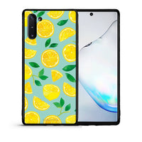 Thumbnail for Θήκη Samsung Note 10 Lemons από τη Smartfits με σχέδιο στο πίσω μέρος και μαύρο περίβλημα | Samsung Note 10 Lemons case with colorful back and black bezels