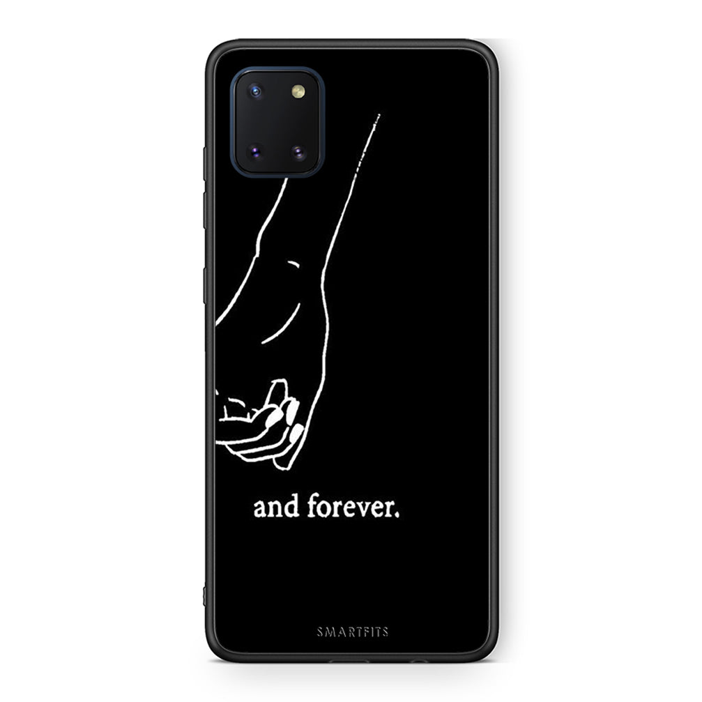 Samsung Note 10 Lite Always & Forever 2 Θήκη Αγίου Βαλεντίνου από τη Smartfits με σχέδιο στο πίσω μέρος και μαύρο περίβλημα | Smartphone case with colorful back and black bezels by Smartfits