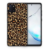 Thumbnail for Θήκη Samsung Note 10 Lite Leopard Animal από τη Smartfits με σχέδιο στο πίσω μέρος και μαύρο περίβλημα | Samsung Note 10 Lite Leopard Animal case with colorful back and black bezels