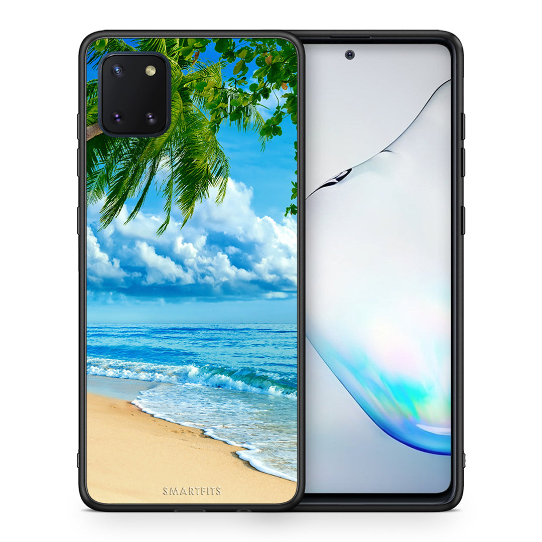 Θήκη Samsung Note 10 Lite Beautiful Beach από τη Smartfits με σχέδιο στο πίσω μέρος και μαύρο περίβλημα | Samsung Note 10 Lite Beautiful Beach case with colorful back and black bezels