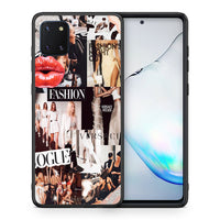 Thumbnail for Θήκη Αγίου Βαλεντίνου Samsung Note 10 Lite Collage Fashion από τη Smartfits με σχέδιο στο πίσω μέρος και μαύρο περίβλημα | Samsung Note 10 Lite Collage Fashion case with colorful back and black bezels