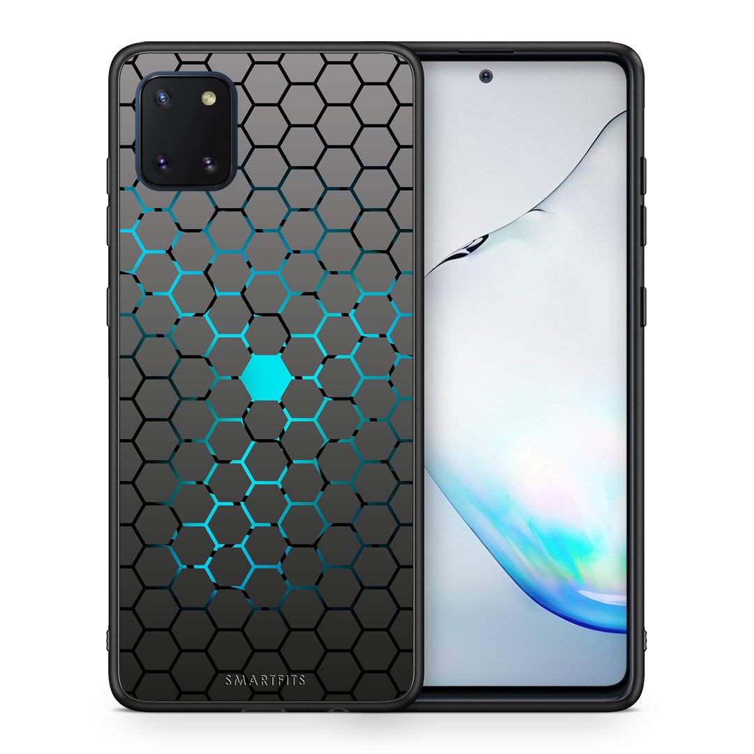 Θήκη Samsung Note 10 Lite Hexagonal Geometric από τη Smartfits με σχέδιο στο πίσω μέρος και μαύρο περίβλημα | Samsung Note 10 Lite Hexagonal Geometric case with colorful back and black bezels