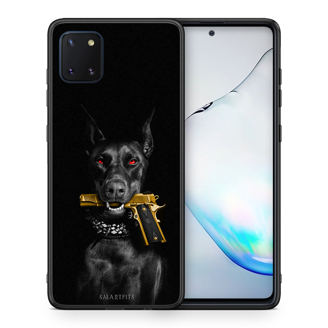 Θήκη Αγίου Βαλεντίνου Samsung Note 10 Lite Golden Gun από τη Smartfits με σχέδιο στο πίσω μέρος και μαύρο περίβλημα | Samsung Note 10 Lite Golden Gun case with colorful back and black bezels