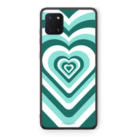 Thumbnail for Samsung Note 10 Lite Green Hearts θήκη από τη Smartfits με σχέδιο στο πίσω μέρος και μαύρο περίβλημα | Smartphone case with colorful back and black bezels by Smartfits