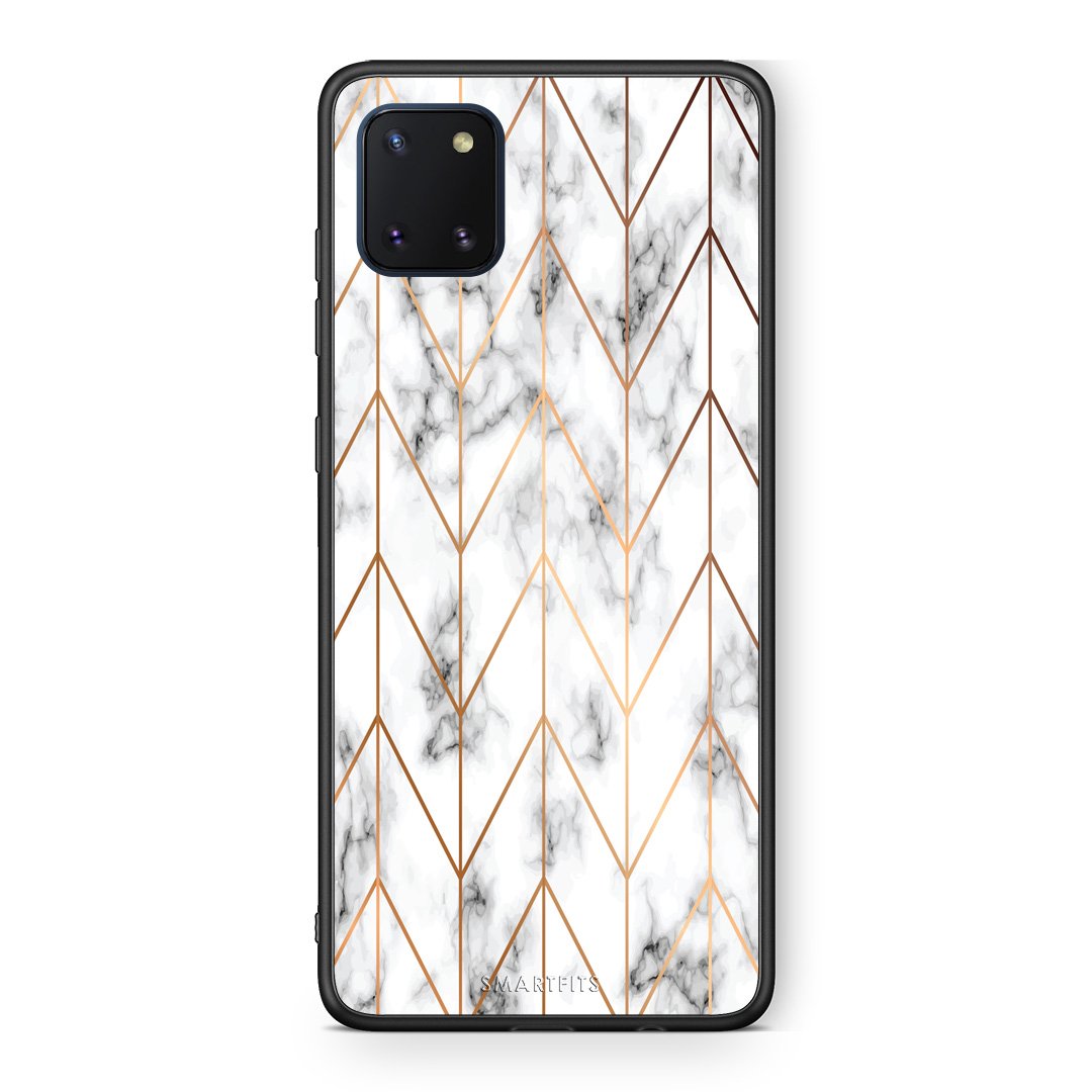 44 - Samsung Note 10 Lite Gold Geometric Marble case, cover, bumper