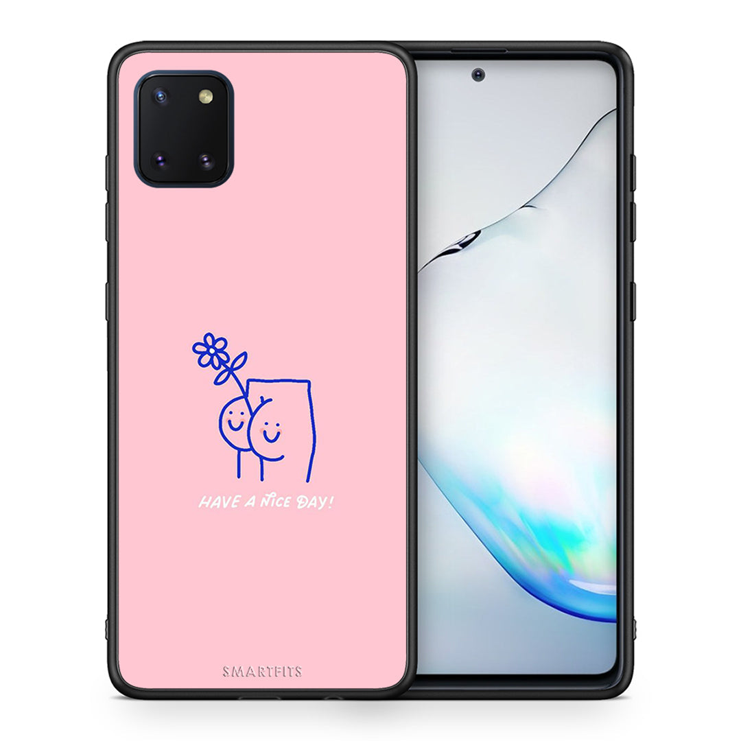 Θήκη Samsung Note 10 Lite Nice Day από τη Smartfits με σχέδιο στο πίσω μέρος και μαύρο περίβλημα | Samsung Note 10 Lite Nice Day case with colorful back and black bezels