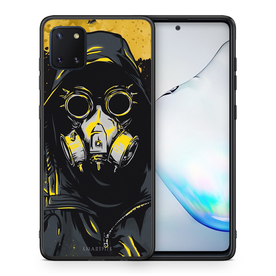 Θήκη Samsung Note 10 Lite Mask PopArt από τη Smartfits με σχέδιο στο πίσω μέρος και μαύρο περίβλημα | Samsung Note 10 Lite Mask PopArt case with colorful back and black bezels