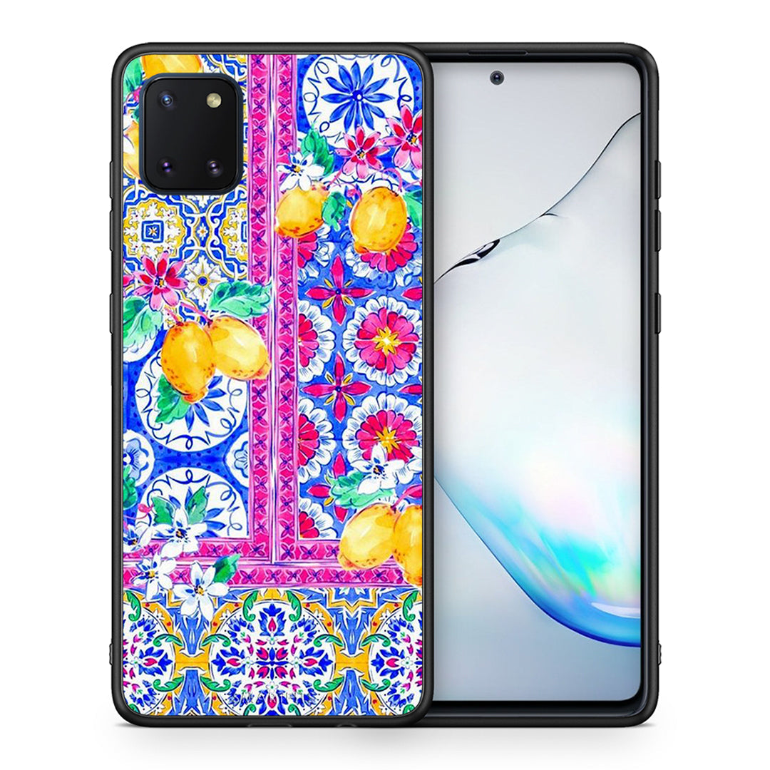 Θήκη Samsung Note 10 Lite Retro Spring από τη Smartfits με σχέδιο στο πίσω μέρος και μαύρο περίβλημα | Samsung Note 10 Lite Retro Spring case with colorful back and black bezels