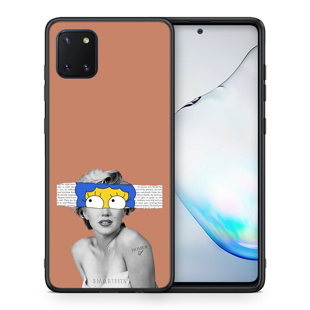 Θήκη Samsung Note 10 Lite Sim Merilyn από τη Smartfits με σχέδιο στο πίσω μέρος και μαύρο περίβλημα | Samsung Note 10 Lite Sim Merilyn case with colorful back and black bezels