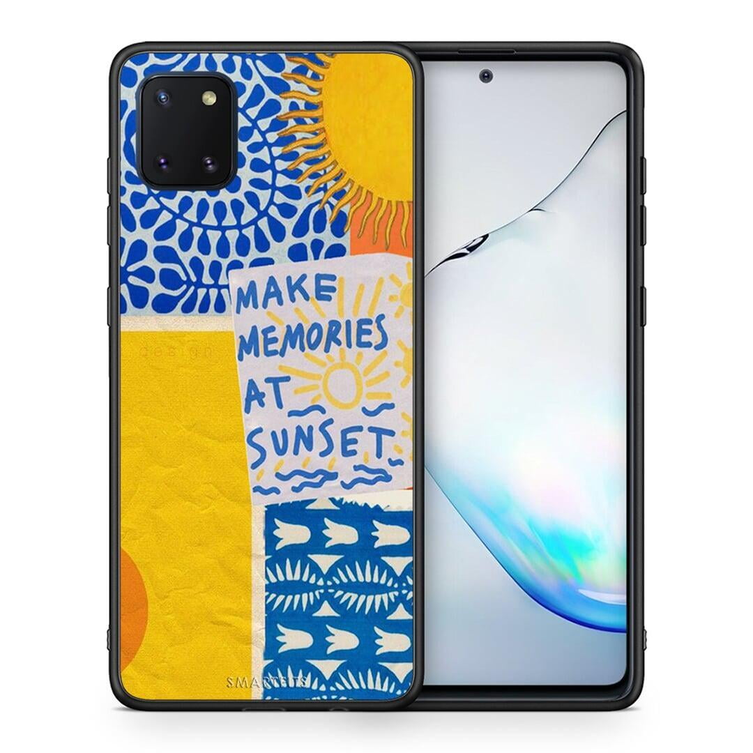 Θήκη Samsung Note 10 Lite Sunset Memories από τη Smartfits με σχέδιο στο πίσω μέρος και μαύρο περίβλημα | Samsung Note 10 Lite Sunset Memories case with colorful back and black bezels