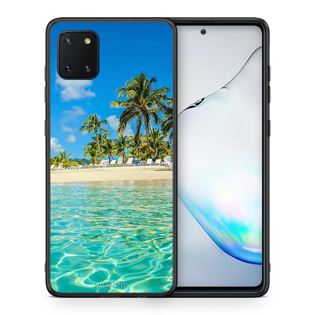 Θήκη Samsung Note 10 Lite Tropical Vibes από τη Smartfits με σχέδιο στο πίσω μέρος και μαύρο περίβλημα | Samsung Note 10 Lite Tropical Vibes case with colorful back and black bezels