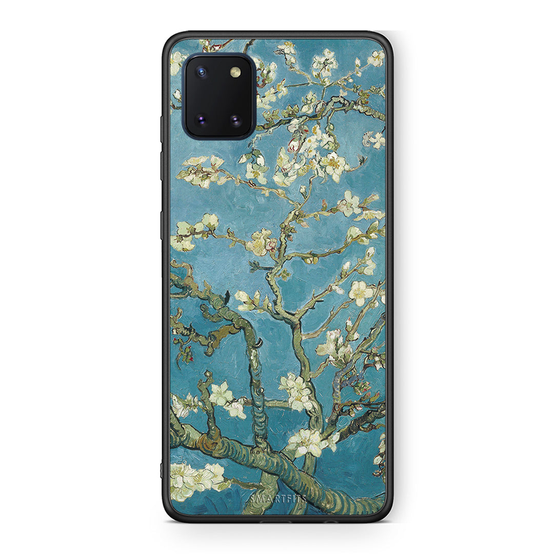 Samsung Note 10 Lite White Blossoms θήκη από τη Smartfits με σχέδιο στο πίσω μέρος και μαύρο περίβλημα | Smartphone case with colorful back and black bezels by Smartfits