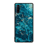 Thumbnail for Samsung Note 10 Marble Blue θήκη από τη Smartfits με σχέδιο στο πίσω μέρος και μαύρο περίβλημα | Smartphone case with colorful back and black bezels by Smartfits