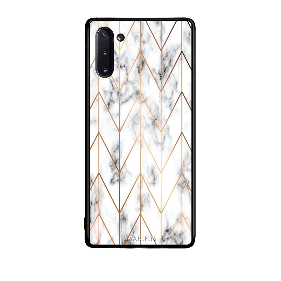 44 - Samsung Note 10  Gold Geometric Marble case, cover, bumper