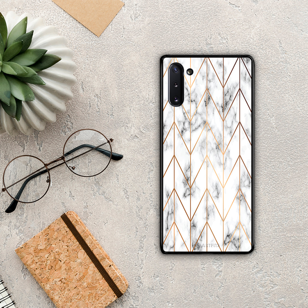 Marble Gold Geometric - Samsung Galaxy Note 10 Case