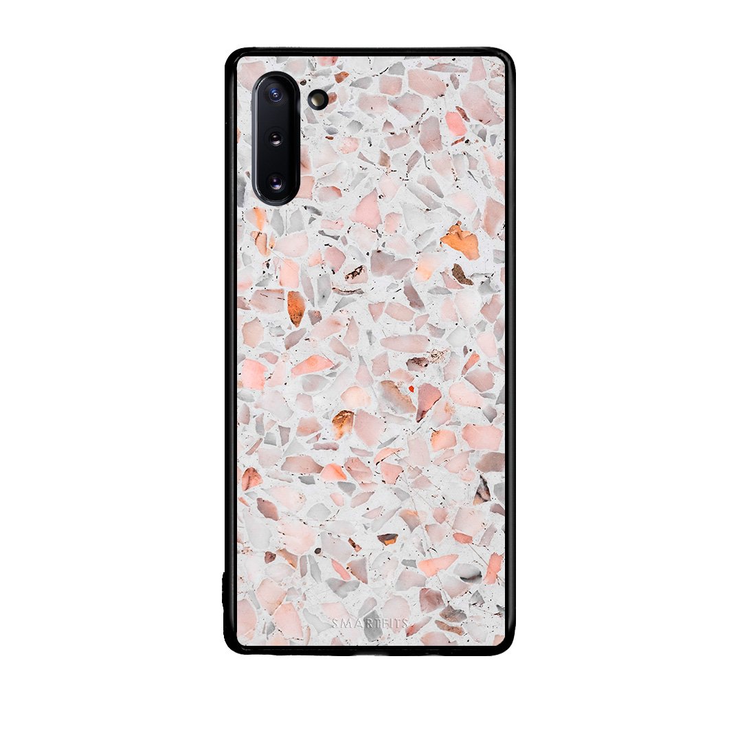 Samsung Note 10 Marble Terrazzo θήκη από τη Smartfits με σχέδιο στο πίσω μέρος και μαύρο περίβλημα | Smartphone case with colorful back and black bezels by Smartfits