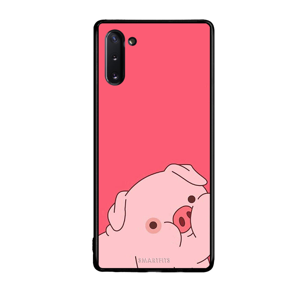 Samsung Note 10 Pig Love 1 Θήκη Αγίου Βαλεντίνου από τη Smartfits με σχέδιο στο πίσω μέρος και μαύρο περίβλημα | Smartphone case with colorful back and black bezels by Smartfits