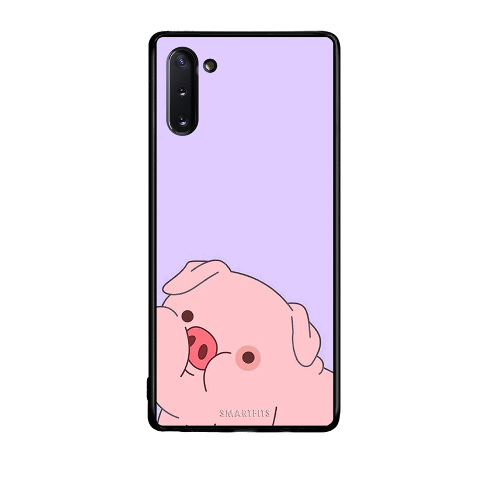 Samsung Note 10 Pig Love 2 Θήκη Αγίου Βαλεντίνου από τη Smartfits με σχέδιο στο πίσω μέρος και μαύρο περίβλημα | Smartphone case with colorful back and black bezels by Smartfits