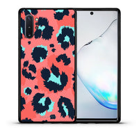 Thumbnail for Θήκη Samsung Note 10+ Pink Leopard Animal από τη Smartfits με σχέδιο στο πίσω μέρος και μαύρο περίβλημα | Samsung Note 10+ Pink Leopard Animal case with colorful back and black bezels