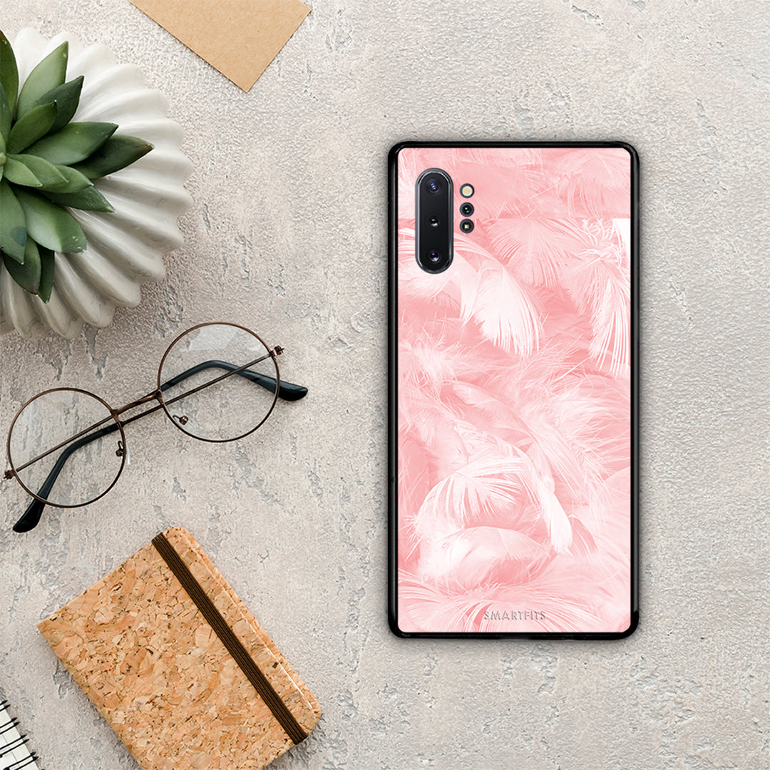Boho Pink Feather - Samsung Galaxy Note 10+ Case 