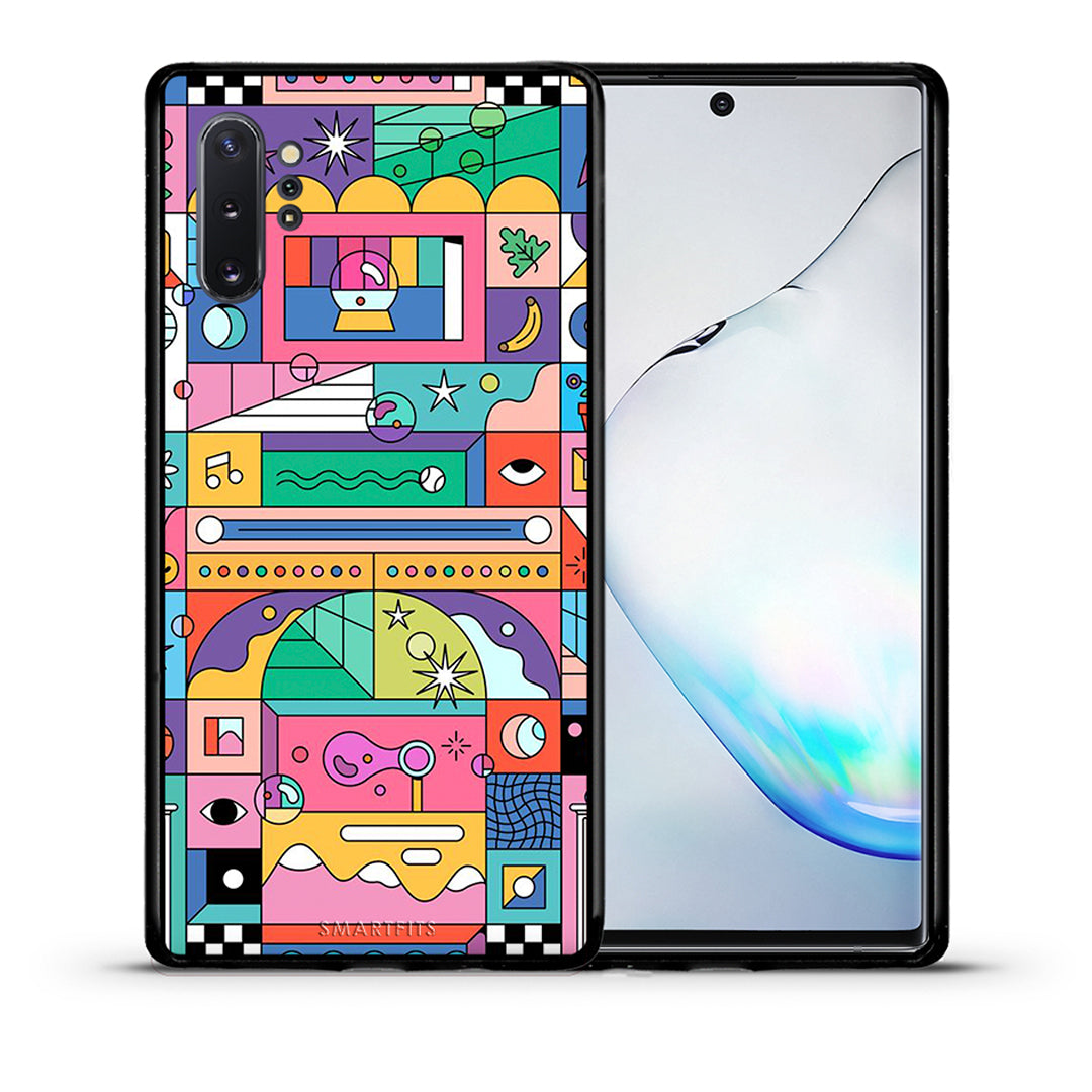 Θήκη Samsung Note 10+ Bubbles Soap από τη Smartfits με σχέδιο στο πίσω μέρος και μαύρο περίβλημα | Samsung Note 10+ Bubbles Soap case with colorful back and black bezels