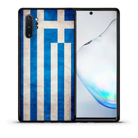 Thumbnail for Θήκη Samsung Note 10+ Greek Flag από τη Smartfits με σχέδιο στο πίσω μέρος και μαύρο περίβλημα | Samsung Note 10+ Greek Flag case with colorful back and black bezels