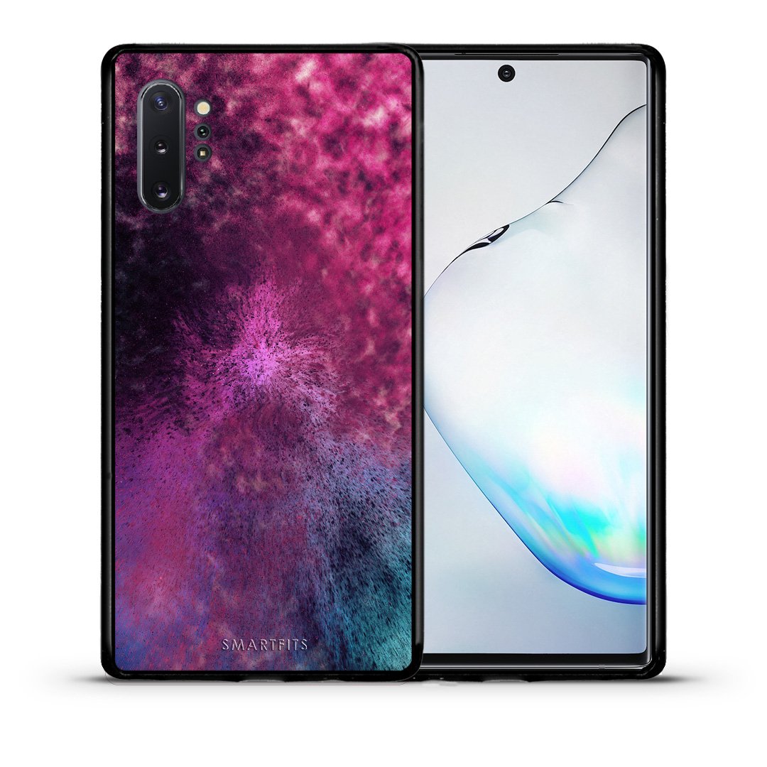 Θήκη Samsung Note 10+ Aurora Galaxy από τη Smartfits με σχέδιο στο πίσω μέρος και μαύρο περίβλημα | Samsung Note 10+ Aurora Galaxy case with colorful back and black bezels