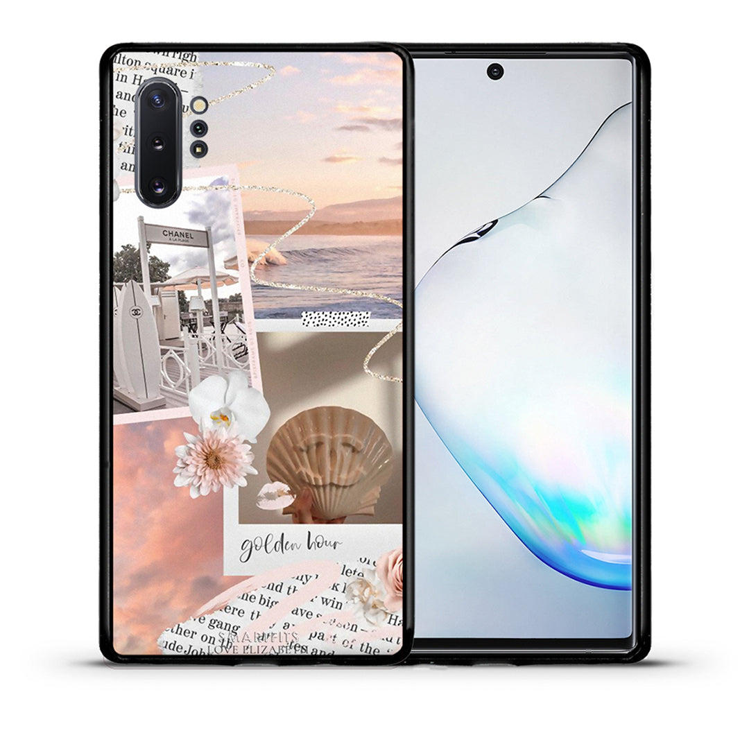 Θήκη Αγίου Βαλεντίνου Samsung Note 10+ Golden Hour από τη Smartfits με σχέδιο στο πίσω μέρος και μαύρο περίβλημα | Samsung Note 10+ Golden Hour case with colorful back and black bezels