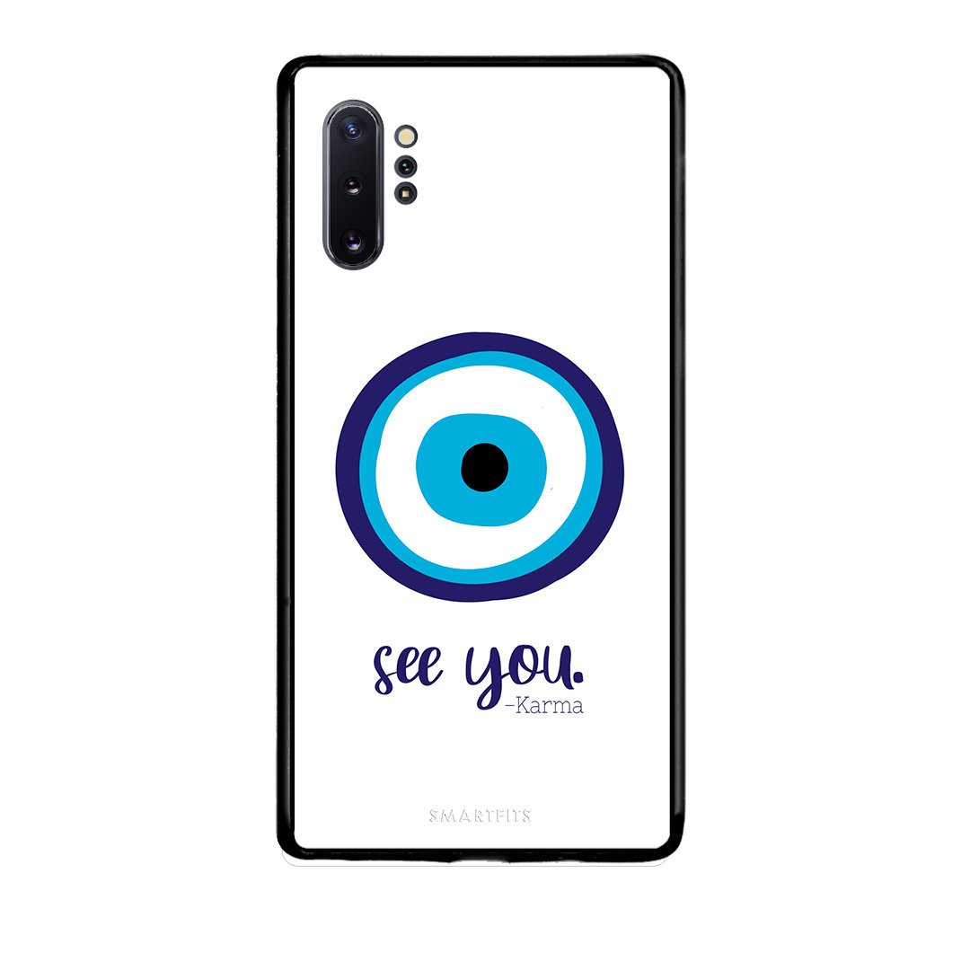 Samsung Note 10+ Karma Says θήκη από τη Smartfits με σχέδιο στο πίσω μέρος και μαύρο περίβλημα | Smartphone case with colorful back and black bezels by Smartfits