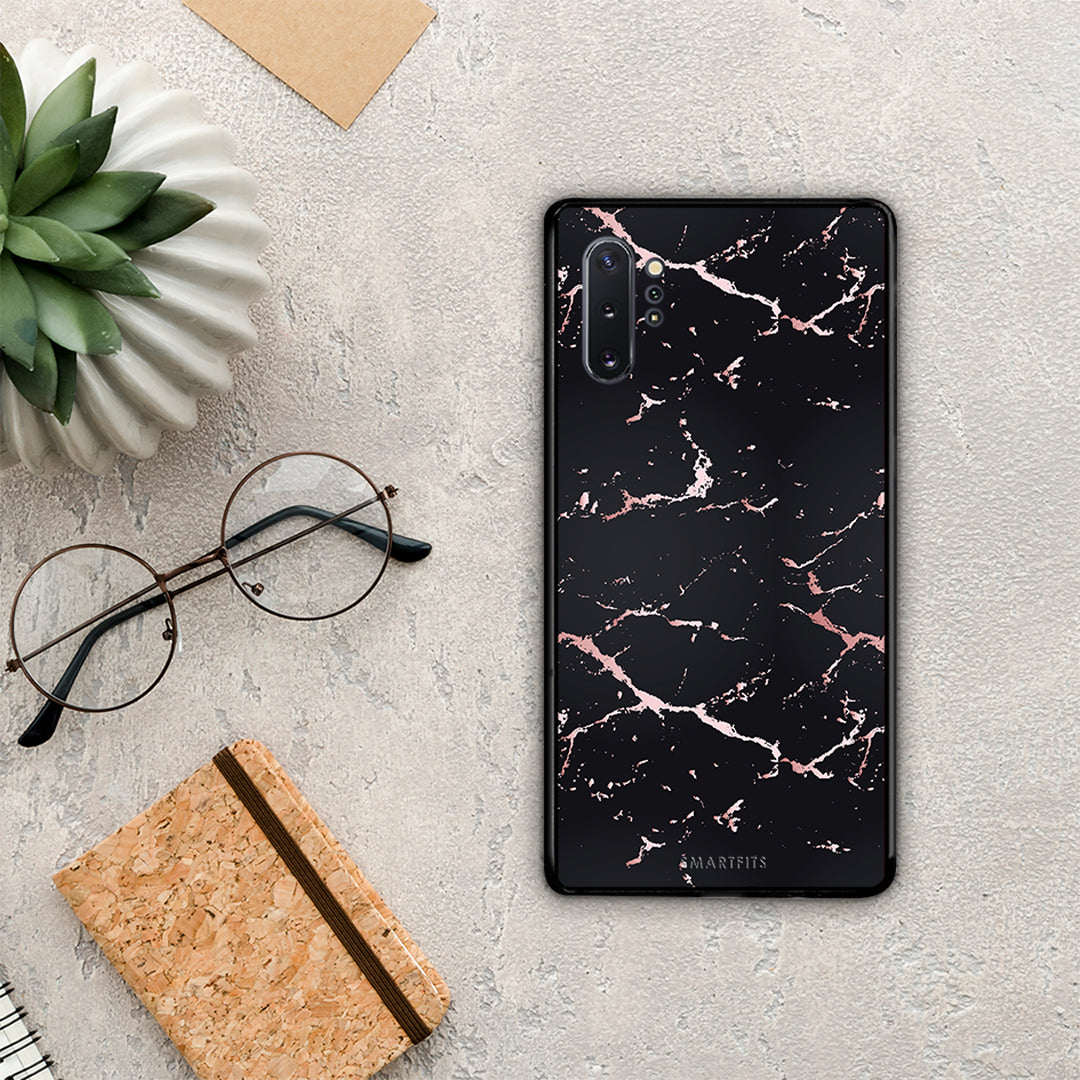 Marble Black Rosegold - Samsung Galaxy Note 10+ case