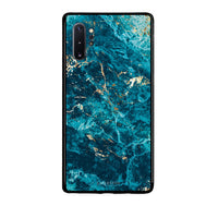 Thumbnail for Samsung Note 10+ Marble Blue θήκη από τη Smartfits με σχέδιο στο πίσω μέρος και μαύρο περίβλημα | Smartphone case with colorful back and black bezels by Smartfits