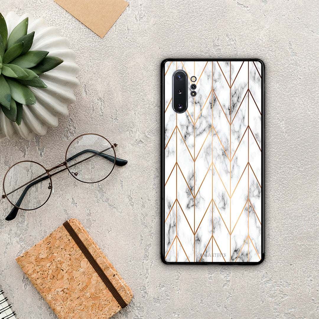 Marble Gold Geometric - Samsung Galaxy Note 10+ Case
