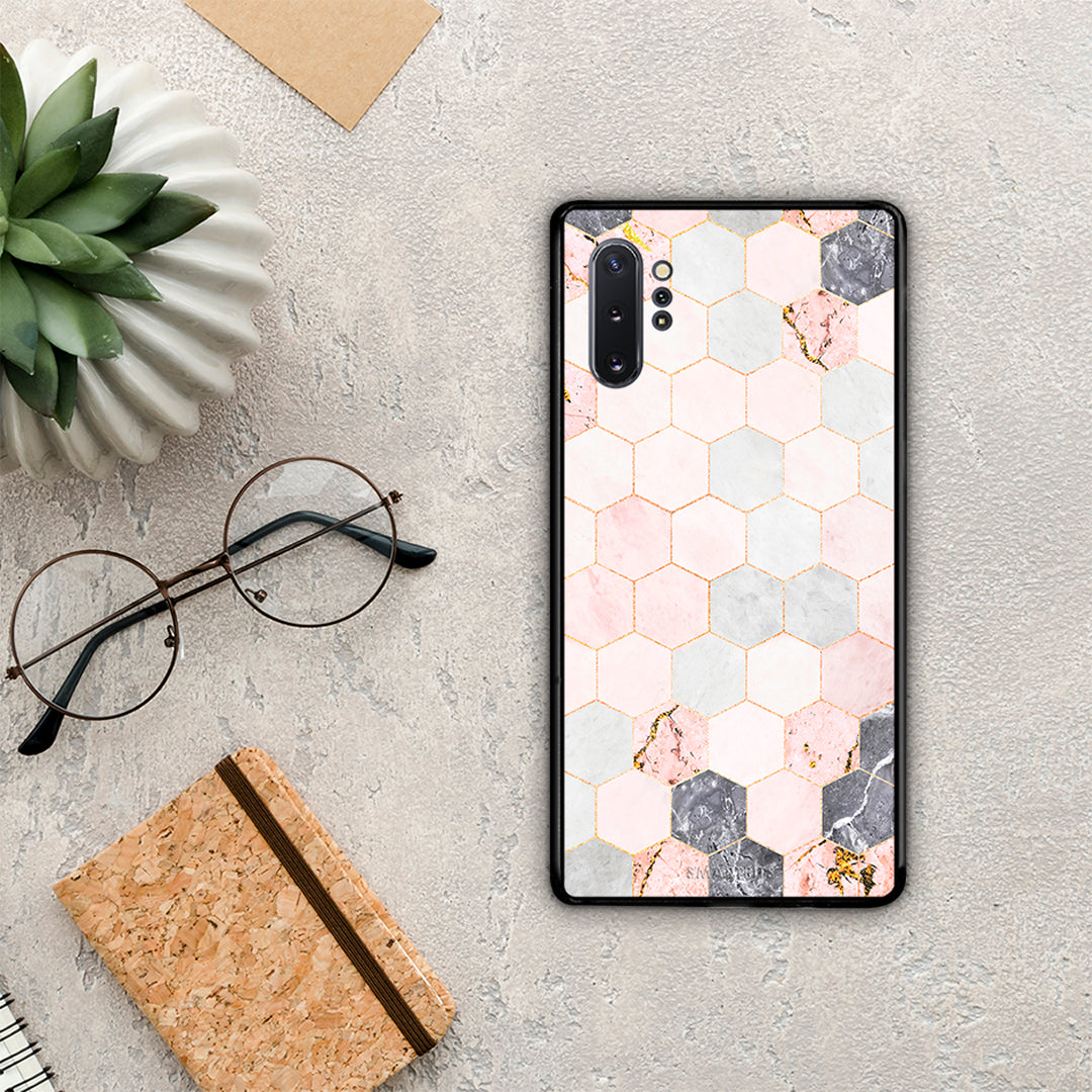Marble Hexagon Pink - Samsung Galaxy Note 10+ case