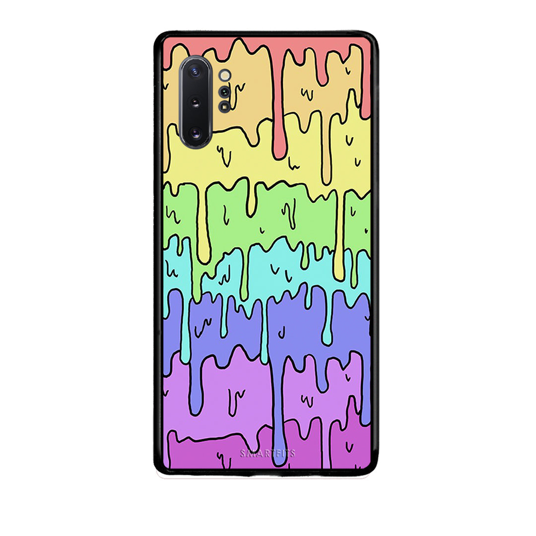 Samsung Note 10+ Melting Rainbow θήκη από τη Smartfits με σχέδιο στο πίσω μέρος και μαύρο περίβλημα | Smartphone case with colorful back and black bezels by Smartfits