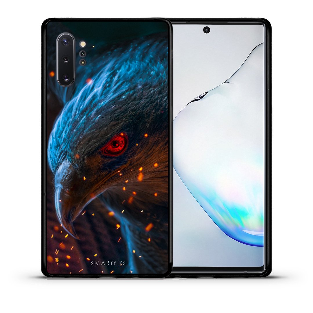 Θήκη Samsung Note 10+ Eagle PopArt από τη Smartfits με σχέδιο στο πίσω μέρος και μαύρο περίβλημα | Samsung Note 10+ Eagle PopArt case with colorful back and black bezels