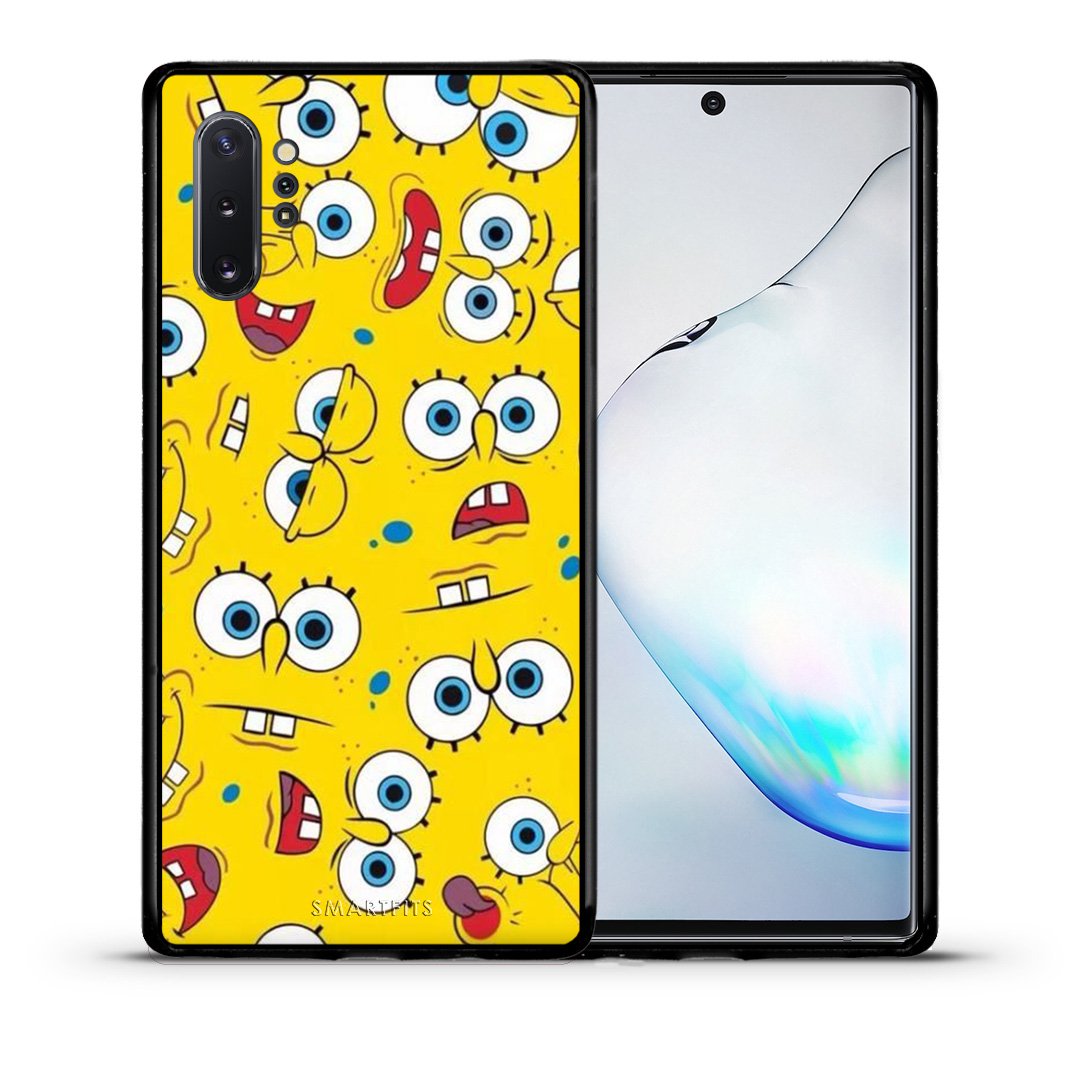 Θήκη Samsung Note 10+ Sponge PopArt από τη Smartfits με σχέδιο στο πίσω μέρος και μαύρο περίβλημα | Samsung Note 10+ Sponge PopArt case with colorful back and black bezels