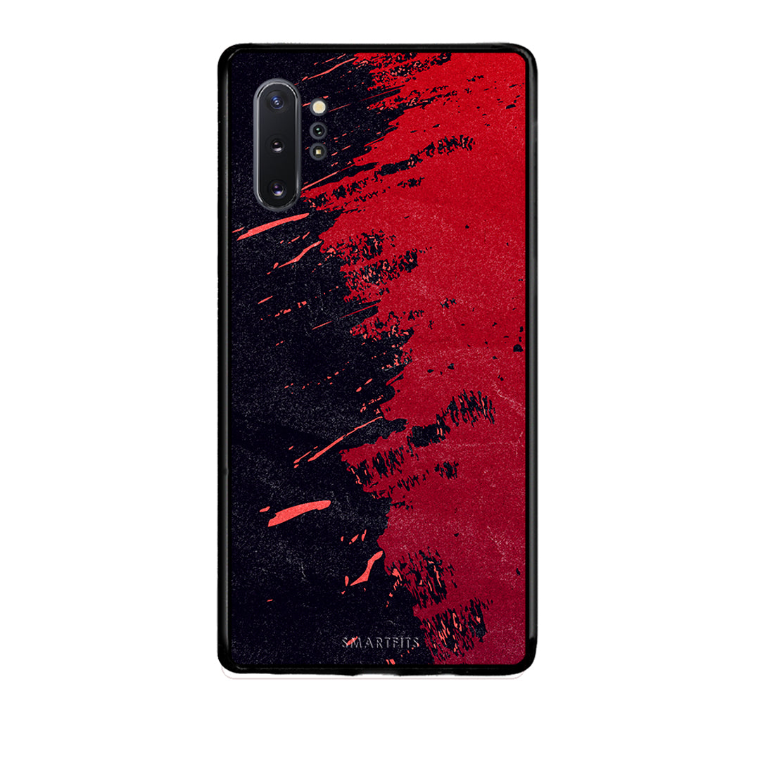 Samsung Note 10+ Red Paint Θήκη Αγίου Βαλεντίνου από τη Smartfits με σχέδιο στο πίσω μέρος και μαύρο περίβλημα | Smartphone case with colorful back and black bezels by Smartfits