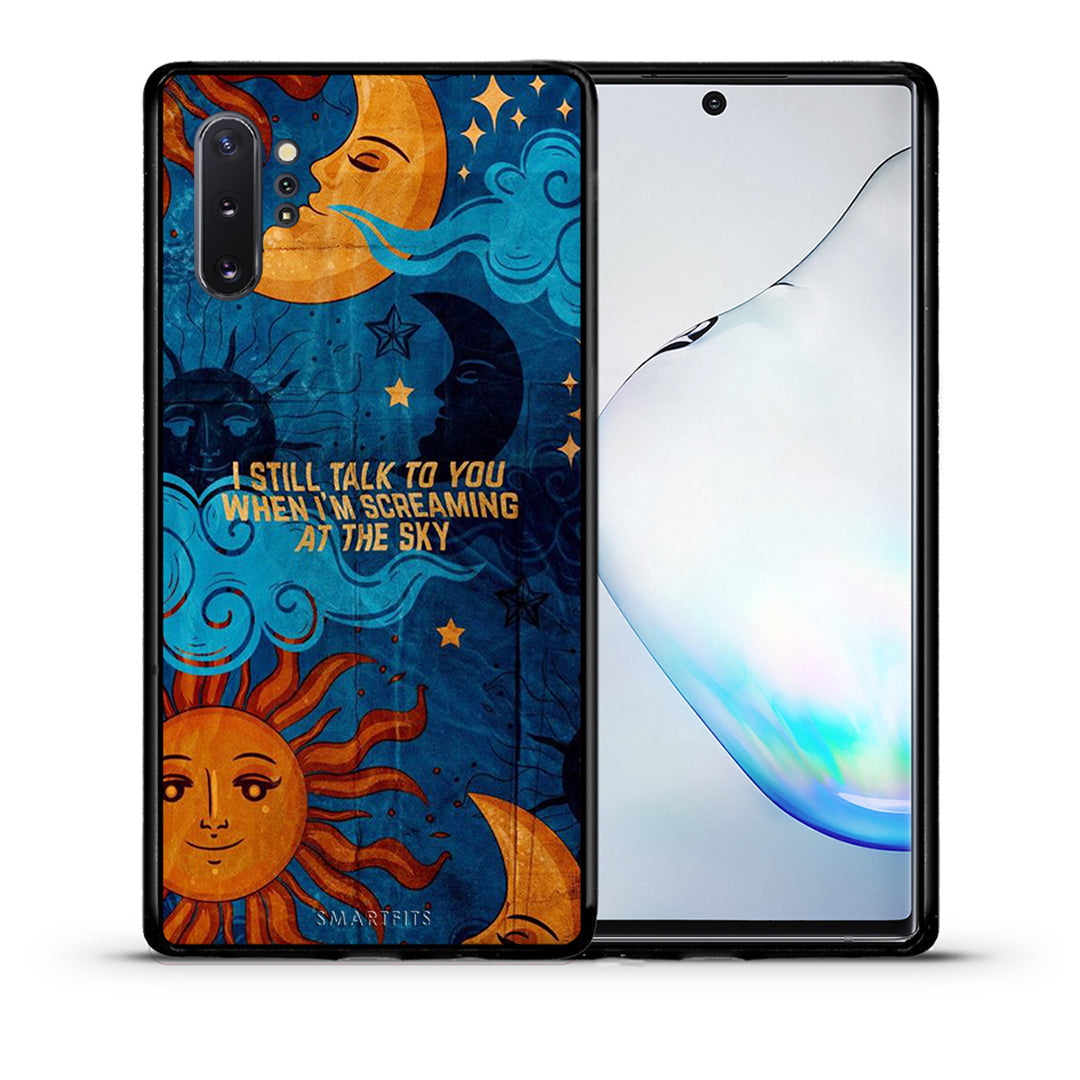 Θήκη Samsung Note 10+ Screaming Sky από τη Smartfits με σχέδιο στο πίσω μέρος και μαύρο περίβλημα | Samsung Note 10+ Screaming Sky case with colorful back and black bezels