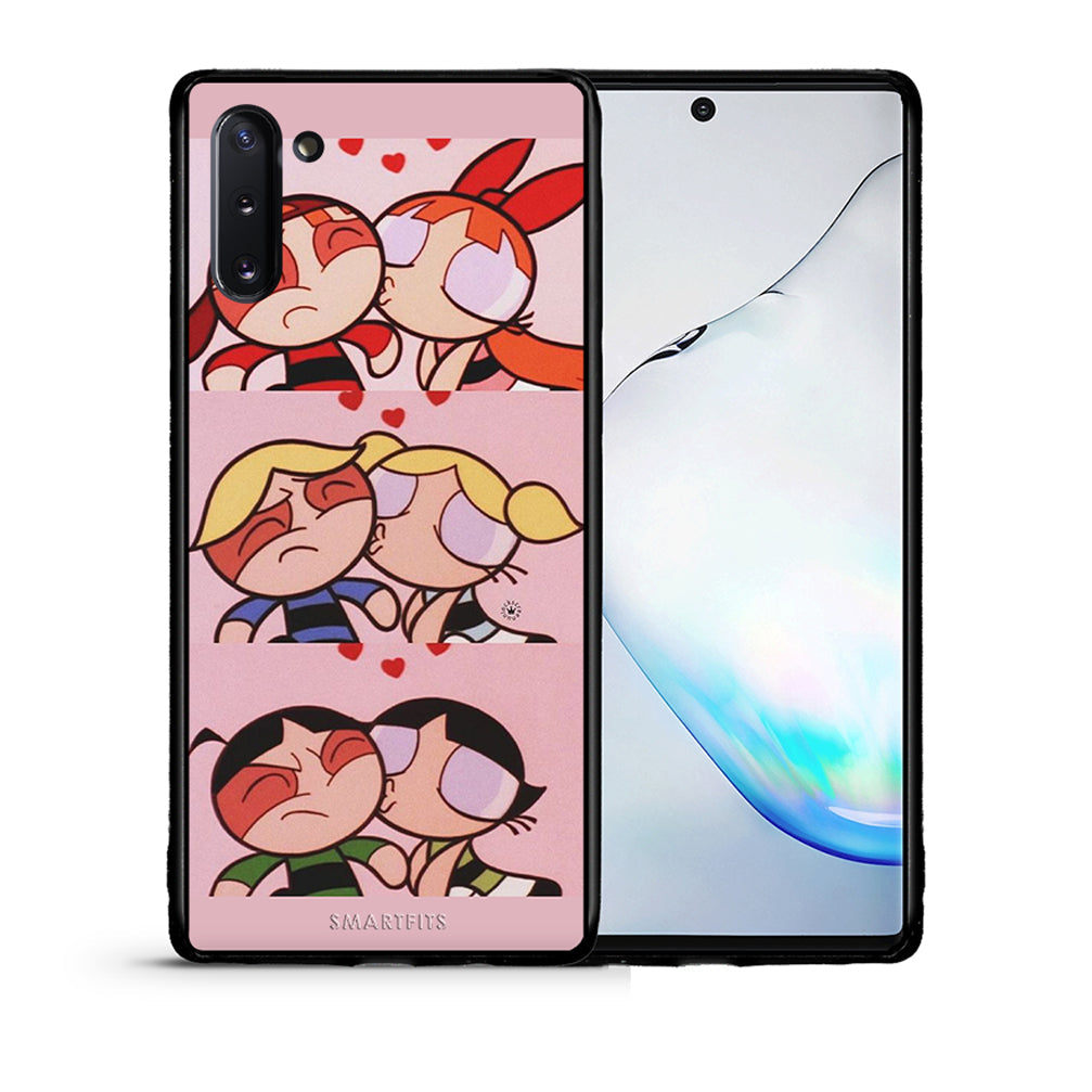 Θήκη Αγίου Βαλεντίνου Samsung Note 10 Puff Love από τη Smartfits με σχέδιο στο πίσω μέρος και μαύρο περίβλημα | Samsung Note 10 Puff Love case with colorful back and black bezels