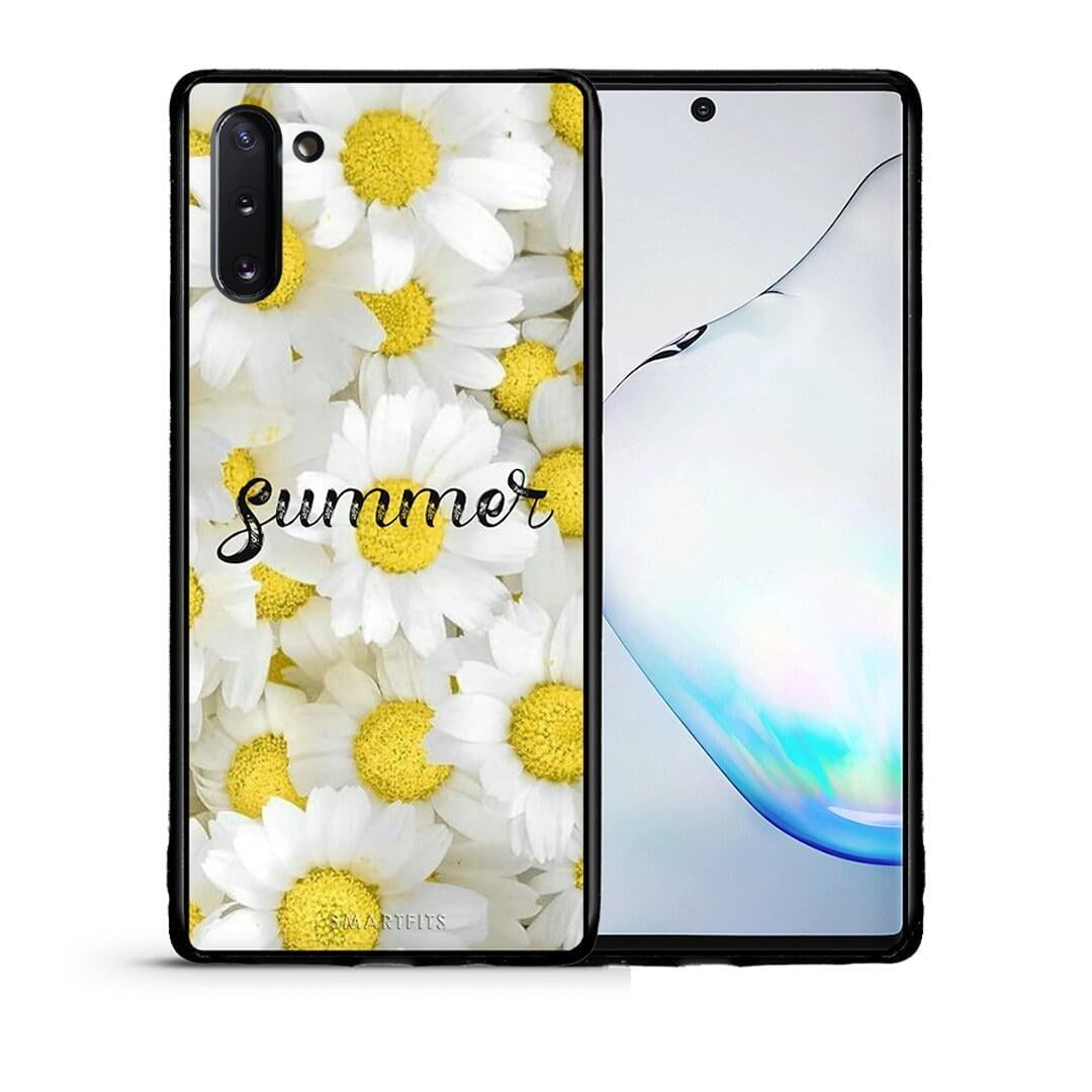 Θήκη Samsung Note 10 Summer Daisies από τη Smartfits με σχέδιο στο πίσω μέρος και μαύρο περίβλημα | Samsung Note 10 Summer Daisies case with colorful back and black bezels