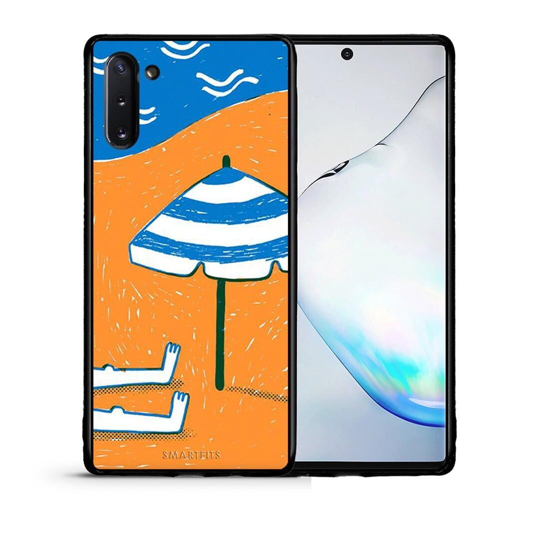 Θήκη Samsung Note 10 Summering από τη Smartfits με σχέδιο στο πίσω μέρος και μαύρο περίβλημα | Samsung Note 10 Summering case with colorful back and black bezels